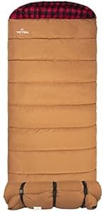 TETON Sports Deer Hunter Sleeping Bag, Warm and Comfortable Camping Sleeping Bag, Teton Tough Canvas Shell for Camping, Hunting, and Cold Weather