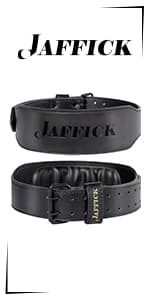 Jaffick Weight Lifting Belt For Ladies Leather Gym Belts Lower Waist Back Support For Women Men Fitness Squat Deadlift Heavy Duty Cross Training Gym Powerlifting Workout