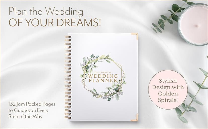 Your Perfect Day Wedding Planner Book and Organizer - Wedding Planner Book - Bridal Planning Binder with Countdown Calendar - Bride Gifts - (FLORAL)