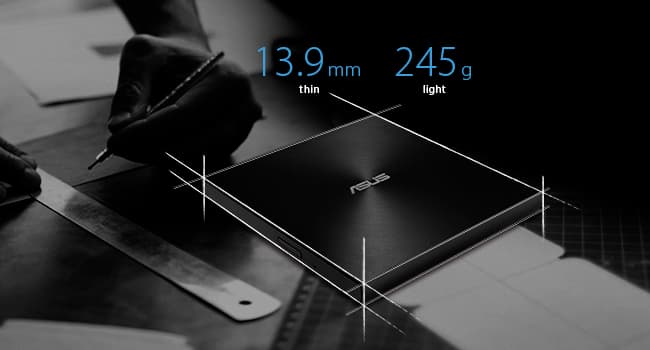 ASUS ZenDrive Black 13mm External 8X DVD/Burner Drive +/-RW with M-Disc Support, Compatible with Both Mac & Windows and Nero BackItUp for Android Devices (USB 2.0 & Type-C Cables Included)