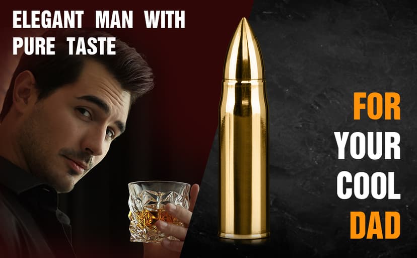 Gifts for Men Him Christmas, Whiskey Stone Gifts for Husband Anniversary, Unique Birthday Gift Ideas for Dad from Daughter Son Wife, Cool Stocking Stuffers, Bourbon Gadgets for Grandpa Uncle Father