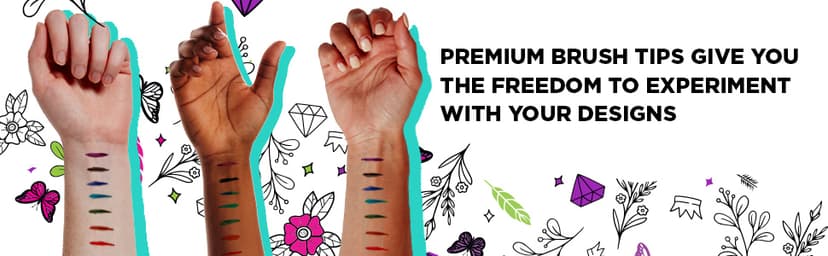 BIC BodyMark Temporary Tattoo Marker with Cosmetic Quality and Skin Safety, 8-Count in Assorted Colors