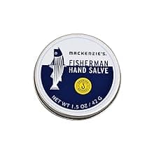 MacKenzie's Fisherman Hand Salve - Holiday Gifts for Men - Christmas Gifts for Fishermen - Stocking Stuffers - Coastal Holiday Gifts - All Natural - Hand Repair - 1.5 Ounce Tin