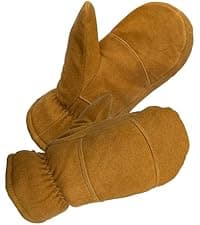 SKYDEER Premium Full Deerskin Suede Leather Soft Winter Mittens, Extra Warm 100G 3M Thinsulate, Thermal Insulated (SD3671M)