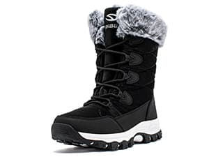 HOBIBEAR Women's Waterproof Winter Snow Boots Lightweight Warm Faux Fur Lined Mid-Calf Booties