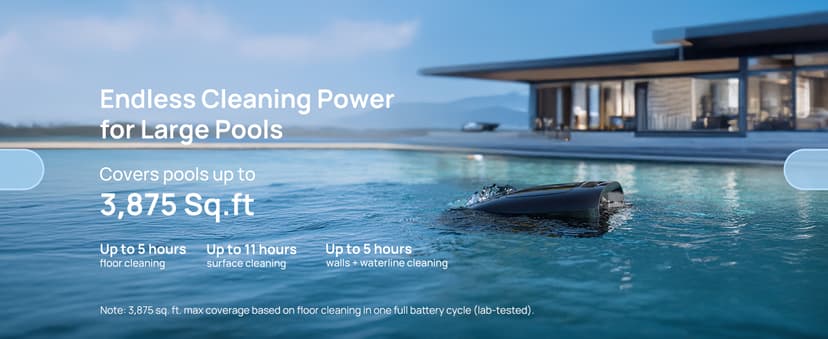 Beatbot AquaSense 2 Pro Cordless Robotic Pool Cleaner, Unmatched 5-in-1 Cleaning, Surface Parking, Skimmer with APP Control, Water Clarification, for Pools up to 3,875 Sq.ft – Obsidian