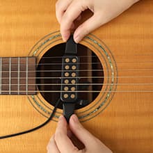 GOGHOST Clip-On Guitar Pickup for Steel-String (Not for Classical) Acoustic Guitar Pickups for 38-42 in Electric Pick Up Transducer Amplifier, Cable Length 10ft