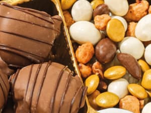 Holiday Chocolate Gift Basket- Thanksgiving and Christmas Nut and Candy Gift Box for Men, Women, Families, Corporate- Bonnie and Pop