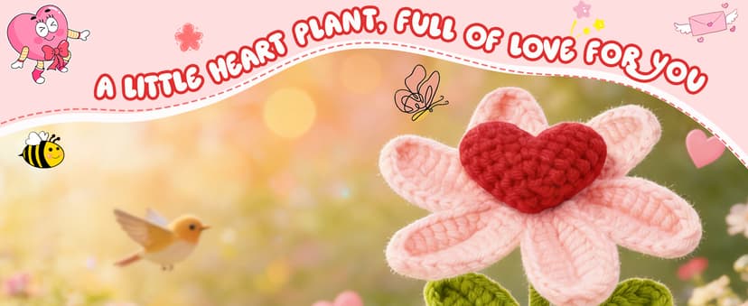 Gifts for Him Her Boyfriend Girlfriend - Crochet Flower with I Love You Message - Valentines , Engagement, Anniversary Wedding Birthday Gift for Wife, Husband, Couple, Fiancee-Father's Day Present