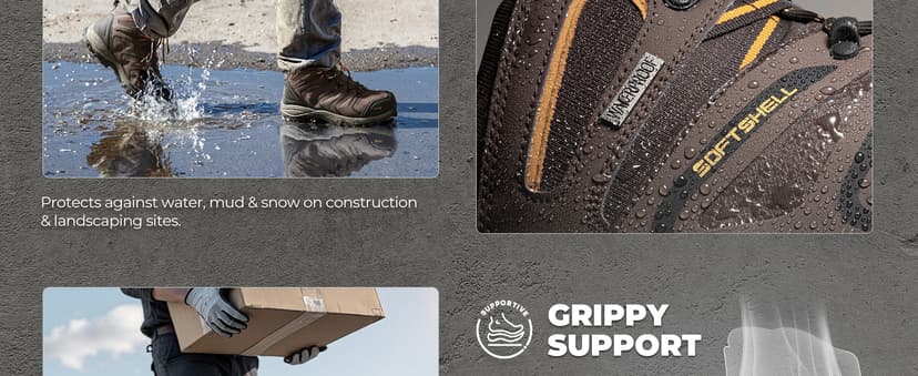 NORTIV 8 Men's Waterproof Steel Toe Work Boots