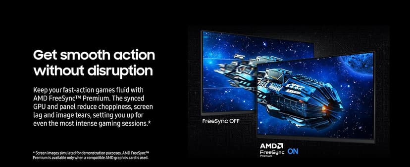 SAMSUNG 27” Odyssey G5 G53F QHD Resolution Gaming Monitor, HDR10, 200Hz Refresh Rate, IPS Panel, AMD FreeSync™ Premium, Black Equalizer, Auto Source Switch, LS27FG532ENXZA