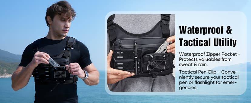 Running Vest with 2L Water Bladder, Hydration Backpack, USA Original Patent, Lightweight Hydration Pack with Gear Holder, Reflective Chest Pack for Men Women for Marathon