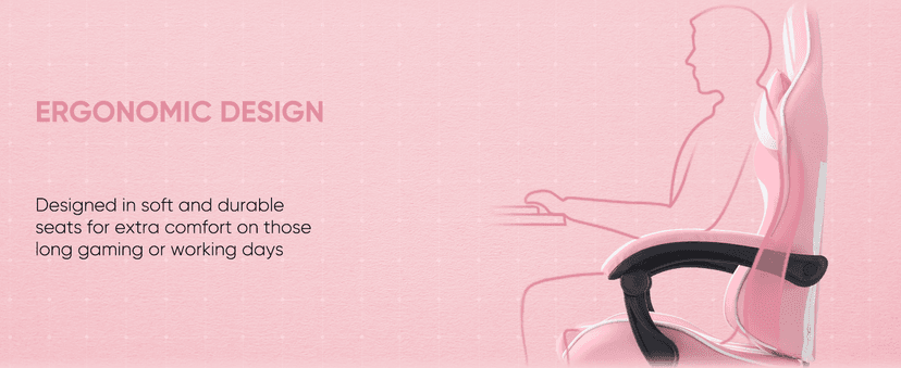 Ferghana Gaming Chairs with Footrest,Computer Game Chair,Massage Gaming Chairs,Christmas,Xmas Gift,PC Gaming Chairs for Adults Teens for Gaming Live Streaming Room(Pink,Racing Version)