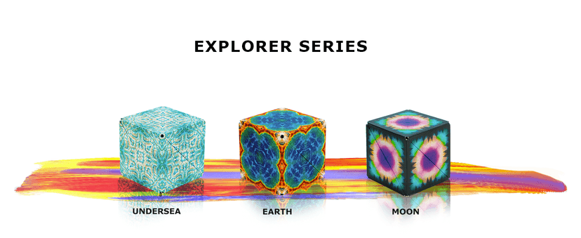 Shashibo Shape Shifting Box - Award-Winning Fidget Toy w/ 36 Rare Earth Magnets - Fidget Cube Transforms Into Over 70 Shapes, Sensory Toy Gift for Kids, Teens, and Adults (Spaced Out)