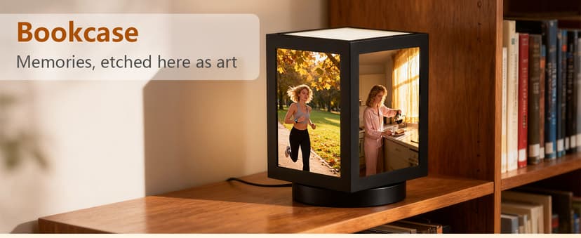 Mixoo 4x6 Picture Frame Light, Vintage Rotating Photo Frame Tabletop Lamp, Touch Desk Lamp for Bedroom Bedside, Table lamps for Office Family Retirement Anniversary Birthday Gifts (Wooden Black) B0FN7D9BXX