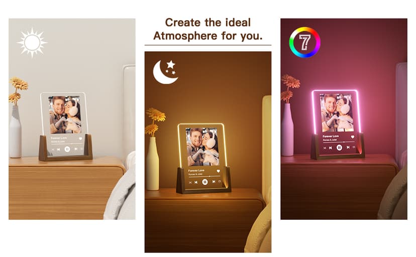 Spotify Decorative Plaque Personalized Gifts, Custom Gifts for Him Her, Customized Picture Frame for Boyfriend Girlfriend Couple Wife Women on Anniversary Birthday