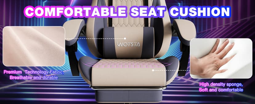 Gaming Chair with Footrest, High Back Gaming Chairs PVC Leather Ergonomic Gamer Chair with Adjustable Headrest Lumbar Support Racing Style Video Gaming Chair for Office/Home (Grey)