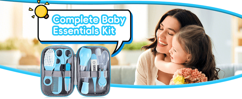 Baby Grooming Kit, Infant Safety Care Set with Hair Brush Comb Nail Clipper Nasal Aspirator,Baby Essentials Kit for Newborn Girls Boys B0B8NKVDJH