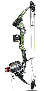 Compound Bow Draw Weight 0-70 Lbs for Pull Beginner and Intermediate Archer Fully Adjustable 19.25"-31" with All Accessories, up to IBO 320 fps,Package with Archery Hunting Equipment New 2024