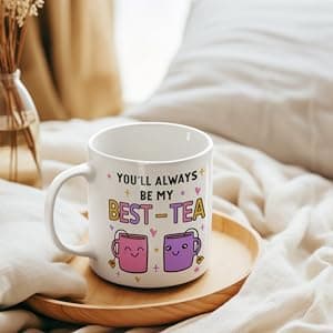 Gossby Friend Coffee Mug - BEST-TEA - Gifts for Best Friend Women - Christmas Friendship Gift for Female Friend - Best Friends Birthday Gift - Besties BFF Gifts - 11oz White Ceramic Cup