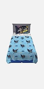 Batman Kids Bath/Pool/Beach Super Soft Cotton Terry Hooded Towel Wrap, 24" x 50", By Franco