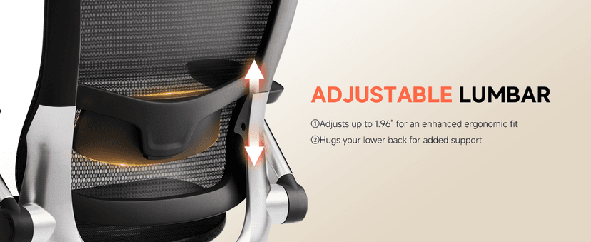 GTPLAYER Big and Tall Ergonomic Mesh Office Chair, High Back Home Desk Chair Computer Gaming Chair with Headrest, Flip-Up Arms, 90-125° Tilt Lock and Wide Cushion, Task Chair for Man Woman-Deep Black