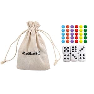 Original Marble Game Wahoo Board Game Double Sided Painted Wooden Fast Track Board Game for 6 and 4 Players 6 Colors 24 Marbles 6 Dice for Family Friends