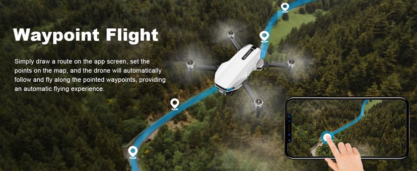 GPS Drone with Camera for Adults, 2K HD GPS Drones with Auto Return, Follow Me, Circle Fly, Waypoint Fly, Optical Flow, Brushless Motor, Foldable 5G Transmission FPV Quadcopter