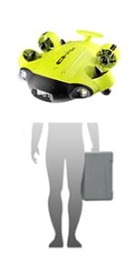 FIFISH QYSEA V6 Expert M200A Underwater Drone with Robotic Arm, AI Vision Lock Portable ROV with Q-Interface, Underwater Robot with Industrial Case, 6 Hours Working Time, 4K Camera, 660ft Dive