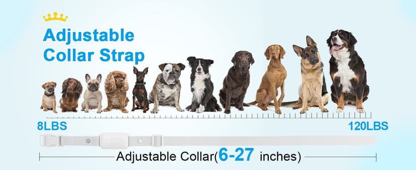 Bousnic Shock Collar for Dogs - Waterproof Rechargeable Dog Electric Training Collar with Remote for Small Medium Large Dogs with Beep, Vibration, Safe Shock Modes (8-120 Lbs) (Grey)