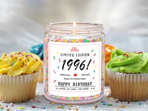 40th Birthday Decorations, 40 Year Old Birthday Gifts for Friend, Sister, Wife, Creamy Vanilla with Sprinkles Homsolver 40th Birthday Gifts for Women Ideas, 1986 Limited Edition Candle B0G1YLJYH8