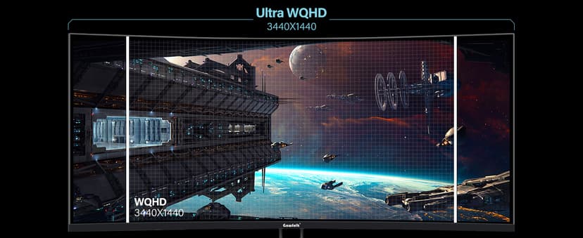 Gawfolk 34 Inch Ultrawide Curved Gaming Monitor, 21:9 WQHD 3440x1440 165Hz Curved 1500R Computer Monitor PIP/PBP,1ms(MPRT) 127% sRGB,HDMI & DP,Tilt Adjustable,Panoramic for Office & Immersive Gaming