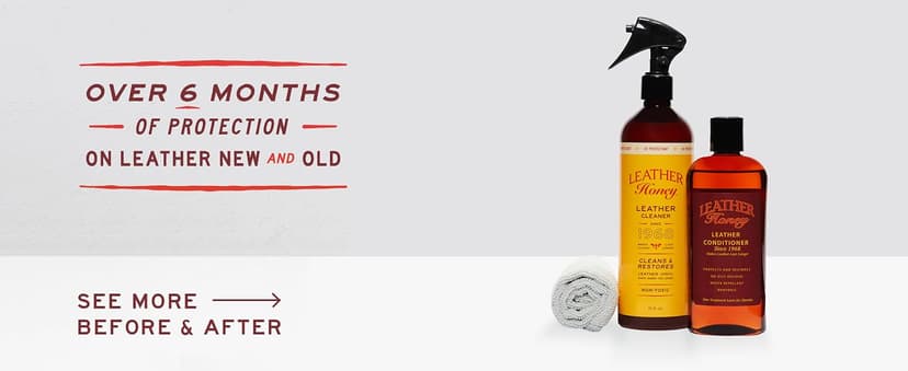 Leather Honey Leather Cleaner Spray: UV Protectant, Non-Toxic & Made in the USA Since 1968. Cleans & Protects Leather, Faux & Vinyl - Couches, Car Seats, Purses, Shoes, Bags & Tack. Safe for Any Color