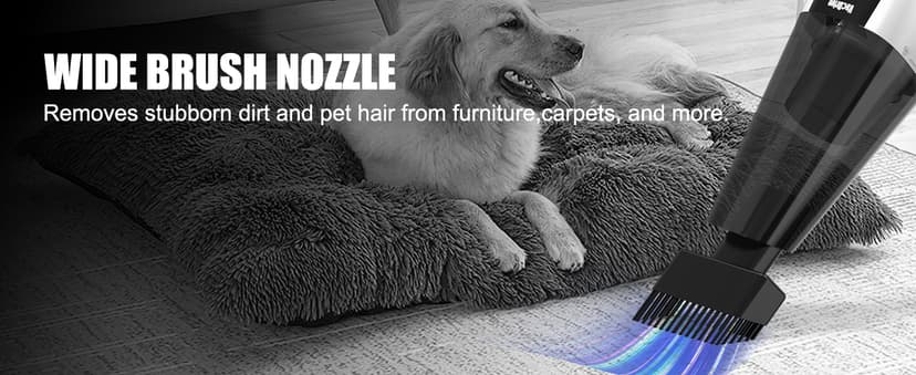 VACDRIVE Car Vacuum Handheld Cordless Car Vacuum Cleaner for Drivers, Office, Home & Pet Hair, with True Brushless Motor, Ultra-Strong Suction, Rechargeable Battery&Big Dust Cup, Type-C Fast Charging