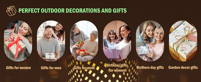 Birthday Gifts for Women Hummingbird Solar Lights Outdoor - Gifts for Mom, Mothers Day Gifts Solar Lanterns Outdoor Waterproof Garden Decoration for Outside, Outdoor, Patio, Yard, Lawn