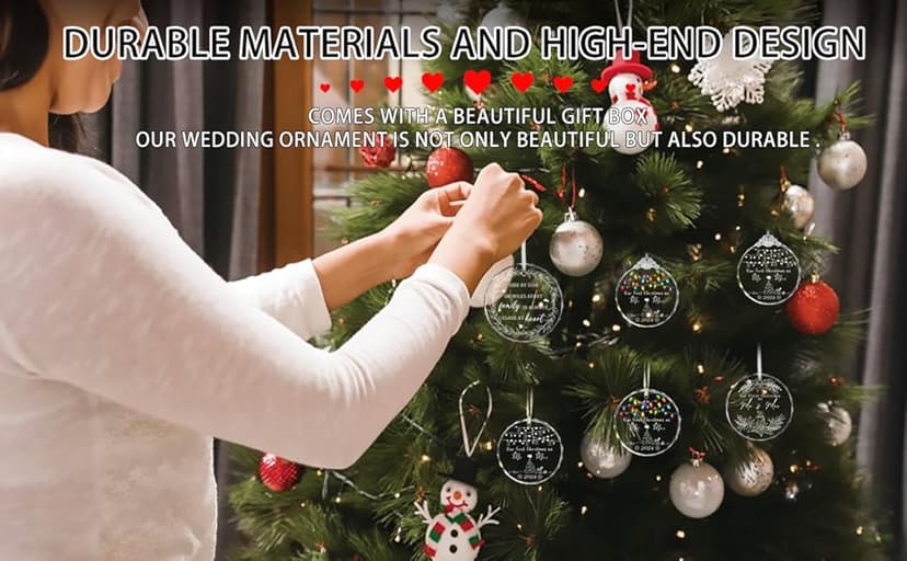 Christmas Ornaments 2025,Neighbor Gifts Merry Christmas from Our House to Yours Ornament Funny Glass Xmas Tree Decorations Neighbor Gift Ideas for Neighbors Best Friends Women Boyfriend Girlfriend