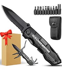 Gifts for Men Him Dad, Pocket Multitool Knife, Christmas Stocking Stuffers for Men, Anniversary Birthday Gifts for Husband, Boyfriend, Guy, Groomsmen, Fathers Day, Gadget for Hiking, Camping, Outdoor