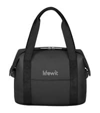 Lifewit Medium Lunch Bag Insulated Lunch Box Soft Cooler Cooling Tote for Adult Men Women, Black 12-Can (9L)