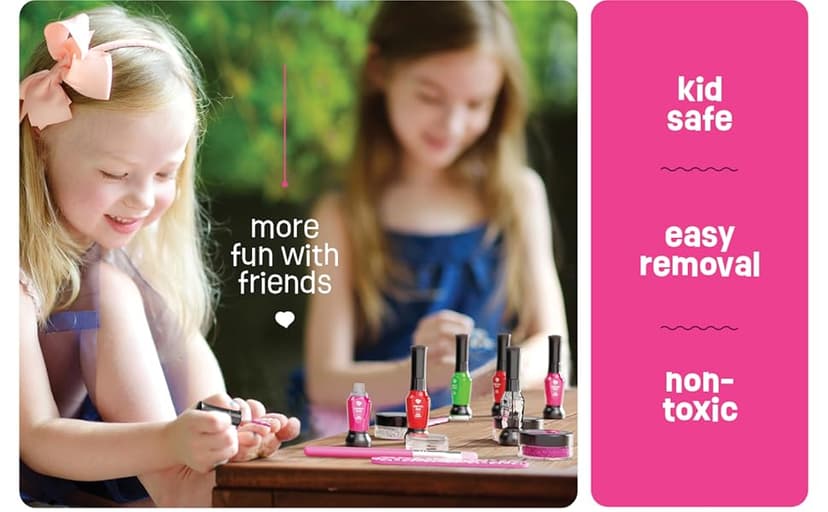 Nail Art Studio for Girls - Birthday Gift - Nail Polish Kit for Kids Ages 7-12 Years Old - Girl Gifts Ideas - Gift Set - Girly Stuff - Polish, Pens, Glitter, Stickers, Gems, Filer - 8 9 10 11 12 Year