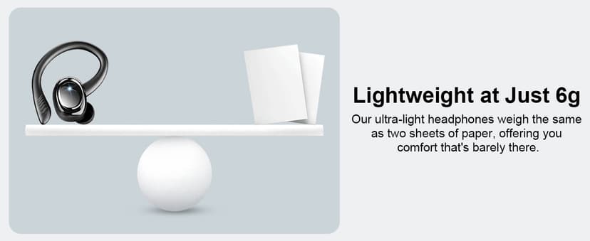 Hupoaf Wireless Earbuds Sport, New Bluetooth 5.4 Headphones with Earhooks, 50H Stereo Deep Bass Over Ear Buds with 4 ENC Noise Canceling Mics, IP7 Waterproof Earphones for Running Workout Gym -Black