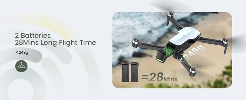 Holy Stone FPV Drone with 1080P HD Camera for Beginner Adults and Kids, HS280D Foldable RC Quadcopter with Brushless Motor, Optical Flow, Tap Fly, Voice Control, Gesture Selfie, 2 Modular Batteries