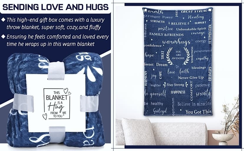 Gift Baskets for Men - Best Birthday Gifts Box, Anniversary Gift Set, Boyfriend Gift Kit, Get Well Soon Basket, Self Care Package, Unique Ideas Present for Man Him Dad Brother Husband Boy Friend