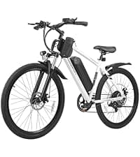 HOVERFLY OUREA 26" Electric Bike for Adults, 750W Peak Motor Mountain Ebike, 20MPH Up to 40 Miles, UL2849 Certified, 7-Speed, Removable Battery, Shock Absorber, Fat Tire Commuter E-Bike