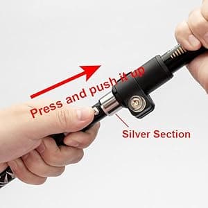 A ALAFEN Lightweight Collapsible Trekking Pole - 7075 Aluminum Adjustable Walking Stick for Hiking & Travel, Foldable Quick-Lock Design, Single Pole for Adults & Seniors