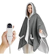 Preheat Function, 6 Heat & 6 Timer (Up to 10H) Settings, 8H Auto Shut Off, ETL & FCC, Gifts for Men Senior, Cozy Room Decor Bedsure Thick Heated Blanket Electric Throw, Fast Heating, Grey 50"x60" B0BZYX45MR
