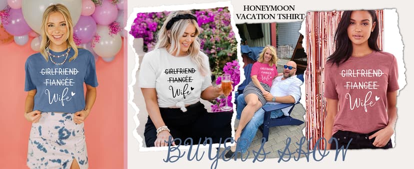 Girlfriend Fiancee Wife Shirt Women Bride Honeymoon Vacation Tees Valentine Gift