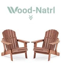 Wooden Folding Adirondack Chair Set of 4, Half Pre-Assembled Wood Lounge Chair for Outdoor Patio Garden Lawn Backyard Deck Pool Beach Firepit