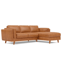 Valencia Artisan Full Leather Loveseat Sofa 66” - Pure Full Italian Nappa Leather Couch, Solid Wood Accent, Ultimate Comfort, Cognac Tan