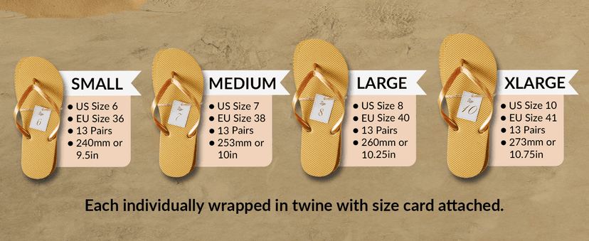 Orca Bulk Flip Flops For Wedding Guests | 52 Pack Wholesale Wedding Sandals
