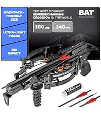 BALLISTA BAT Compound Mini Crossbow - Small Crossbow for Hunting, Fishing and Target - 300 FPS, 130 Lbs, 2.46 lbs